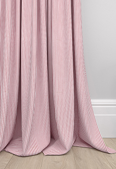 Nautical Stripes, Prom Red - Made to Measure Curtains